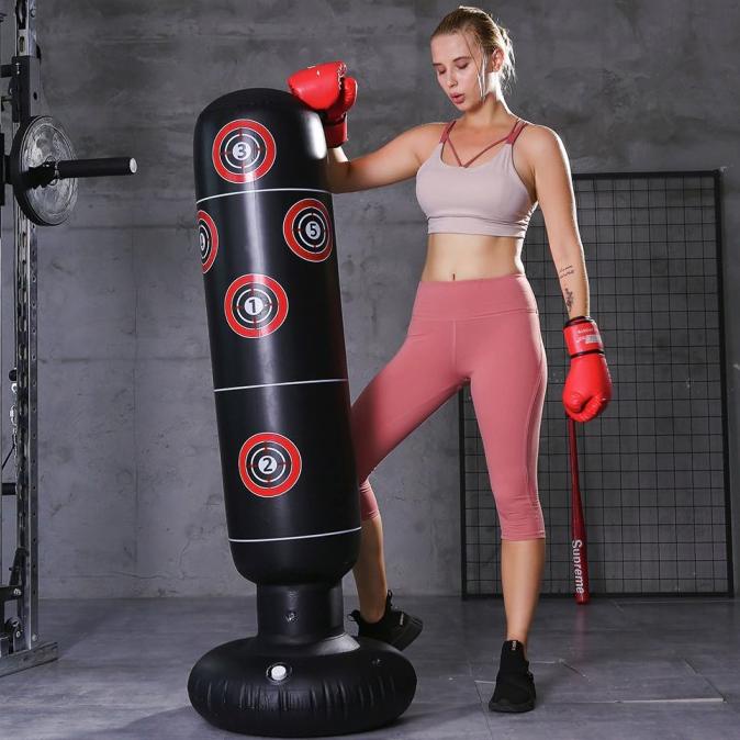 Samsak Balon Berdiri Sansak Tinju Taekwondo Silat 160Cm