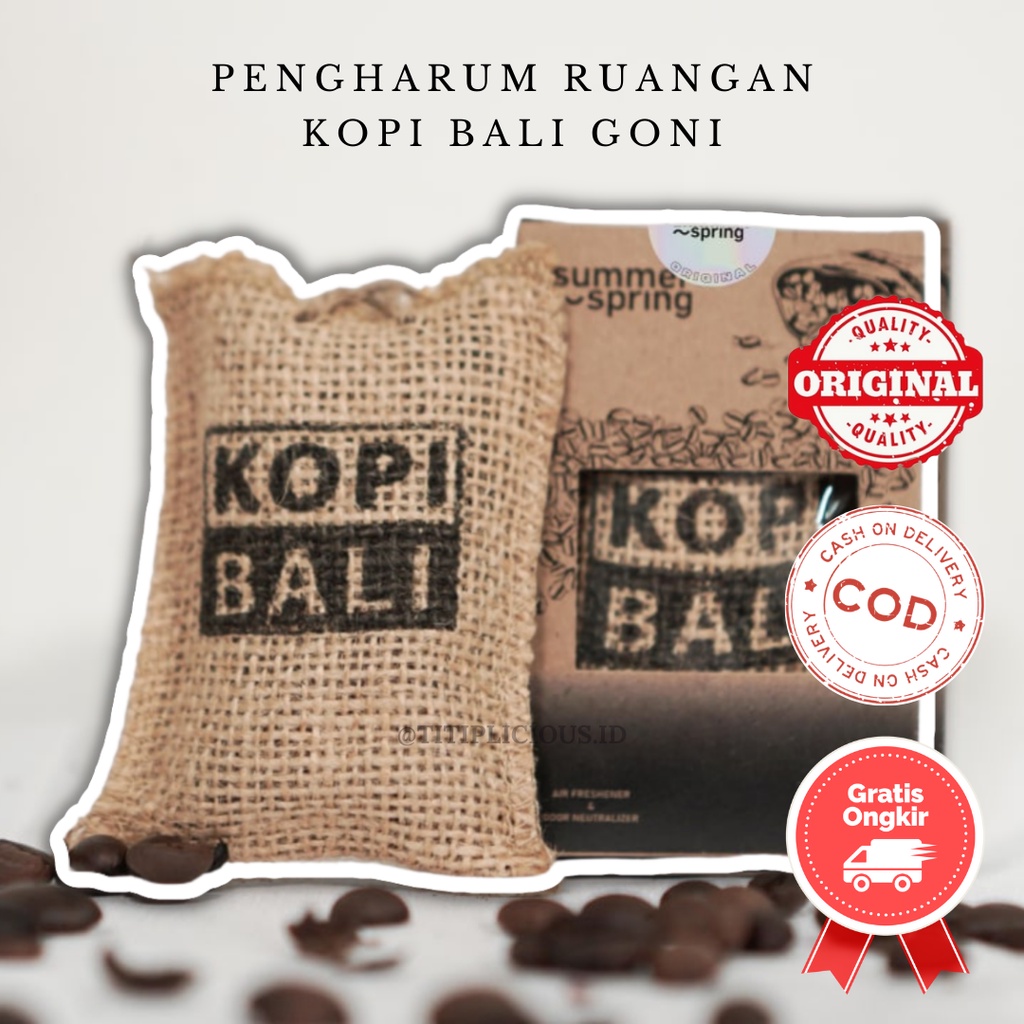 Pengharum Ruangan Aromaterapi Gantung Kopi Bali Parfum Mobil Pewangi Kamar Mandi Tahan Lama Summer Spring