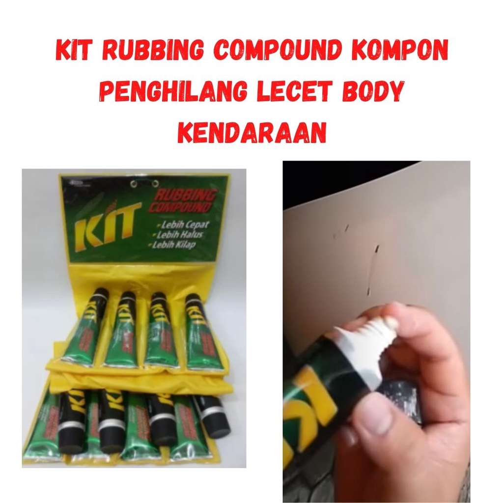 Kompon putih Penghilang Baret Dan Lecet Cat Mobil Motor Kit Rubing Compound Original