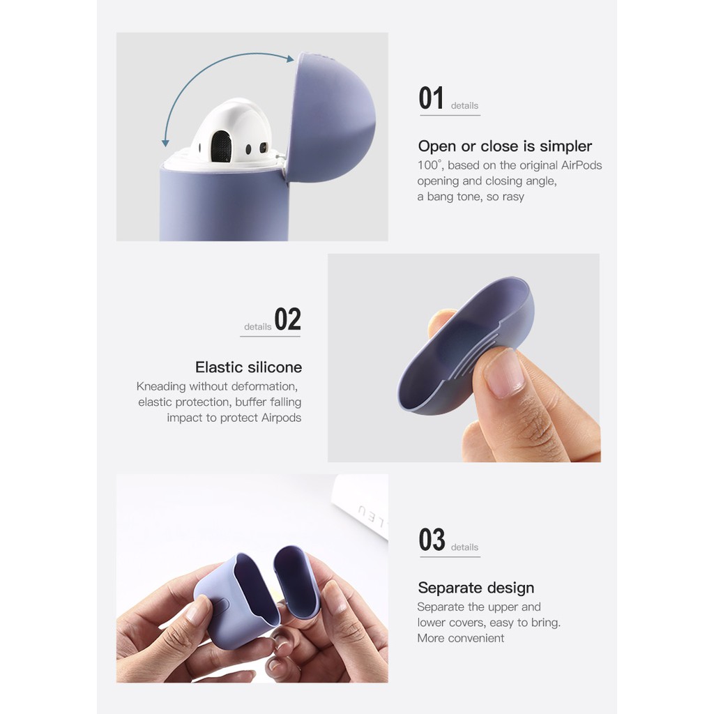 TOTU Apple Airpods Case Protector Liquid Silicone Cover Casing TWS Airpods Slim