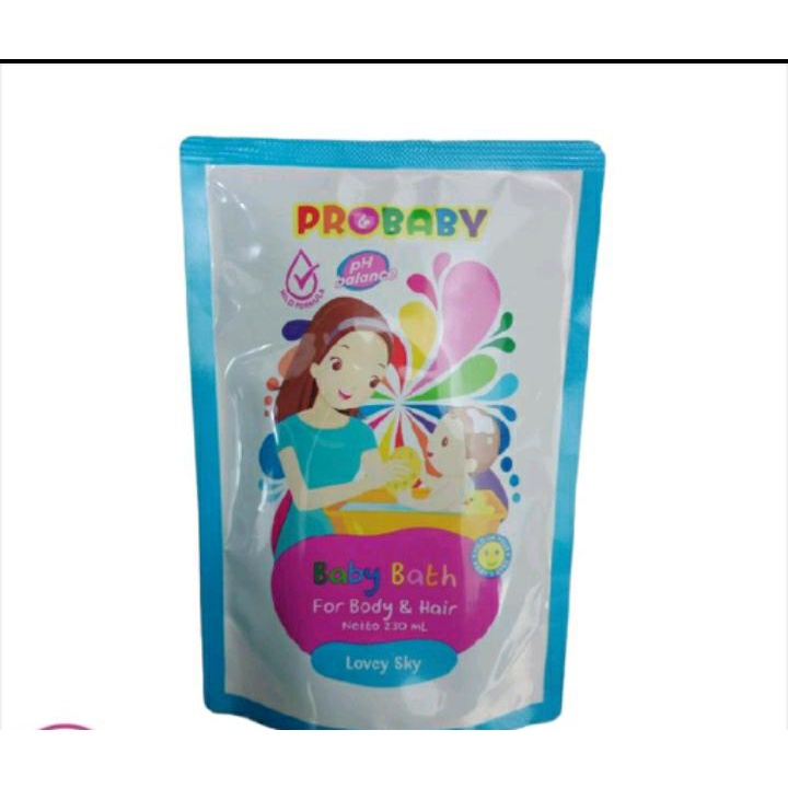 PROBABY Baby Bath for Body &amp; Hair Refill 230ml Wash 230 ml Sabun Cair Bayi