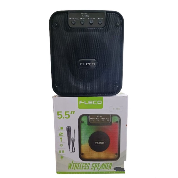 FLECO X-Bass Speaker Bluetooth fleco F-155 Super Bass,FM Radio, Support Mic, MMC, USB, AUX