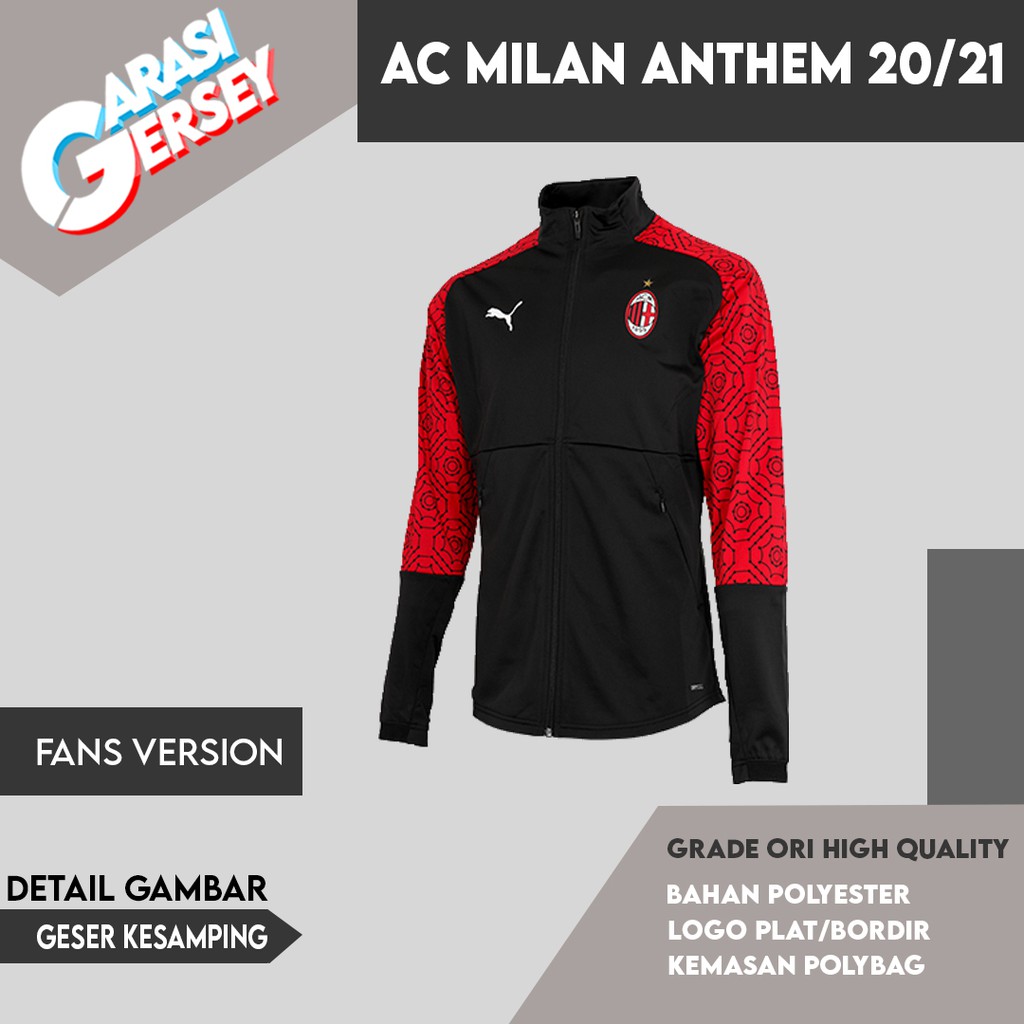 Jaket Bola Milan Anthem 2020/2021 Limited Edition