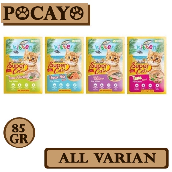 Super Cat Pouch Kitten All Varian 85gr