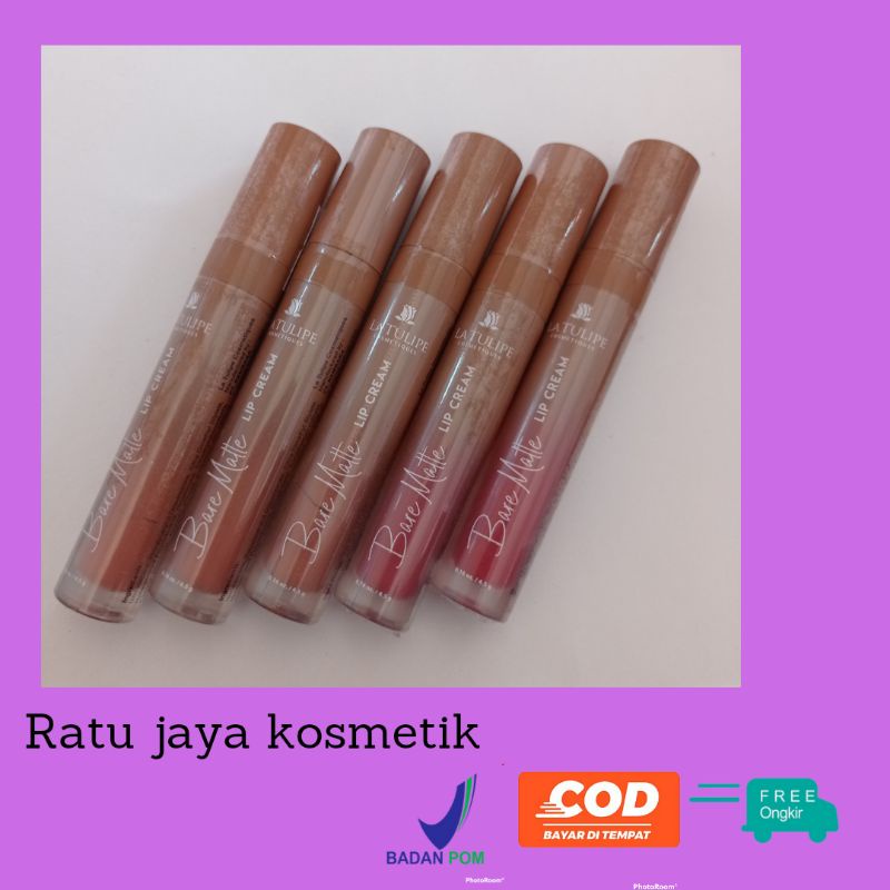 La Tulipe Latulip Latulipe Lip Cream Bare Matte Murah Tahan Lama Awet Waterproof