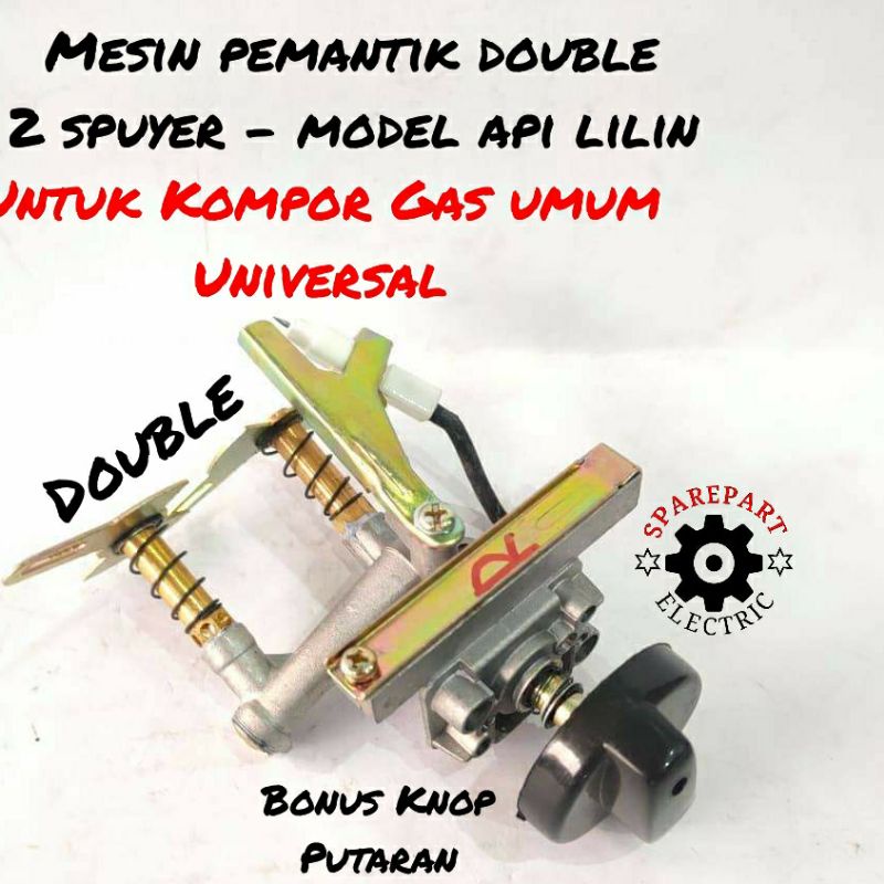 MESIN PEMANTIK GAS VALVE KOMPOR GAS RRT UMUM (UNIVERSAL) MODEL DOUBLE 2SPUYER