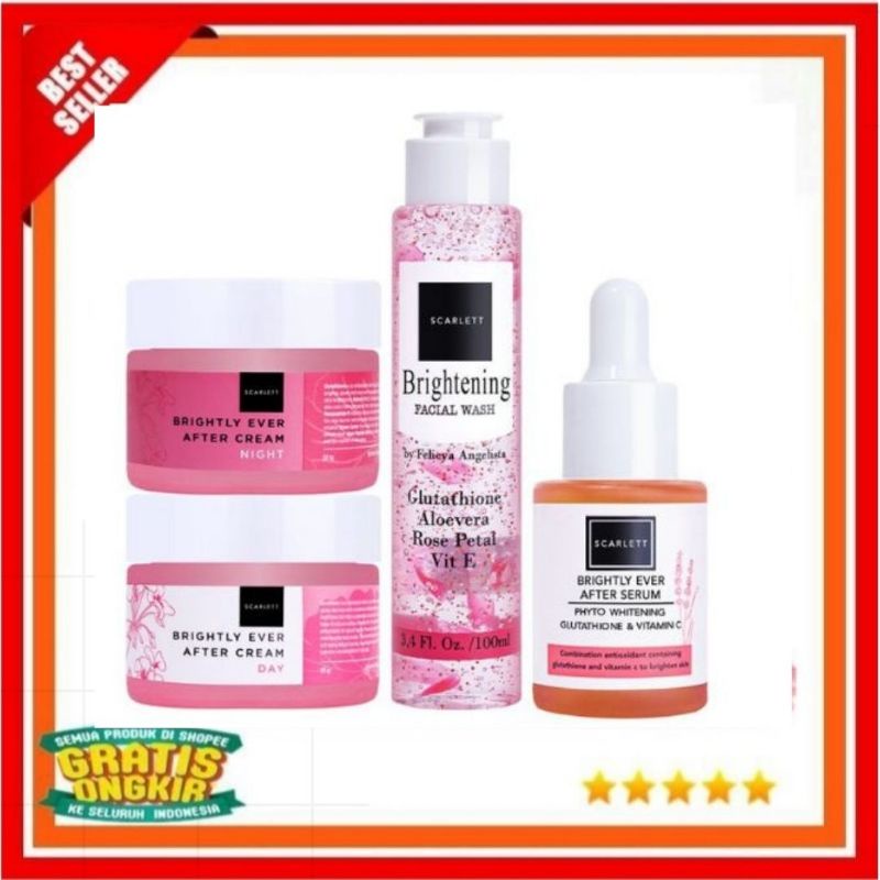 SCARLETT WHITENING FACE SKINCARE PAKET WAJAH 4 in 1 BPOM