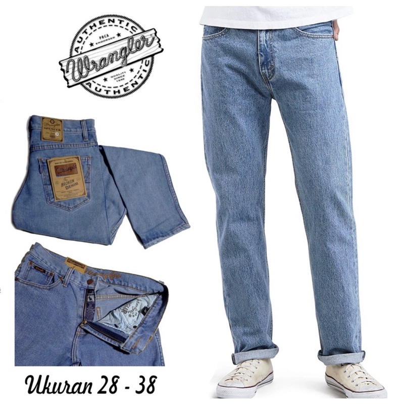 Celana Jeans Pria Wrangle,r Standar /Jeans Standar Pria