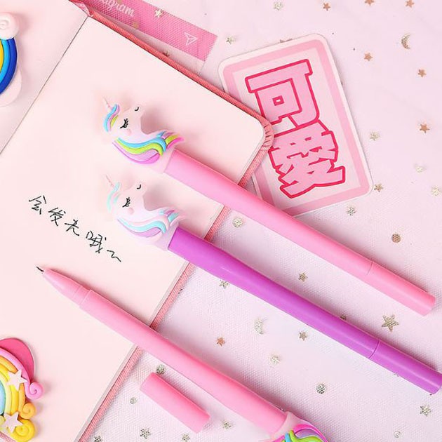 pen gel unicorn dengan lampu glow unicorn gel ballpoint (4B2) spe056