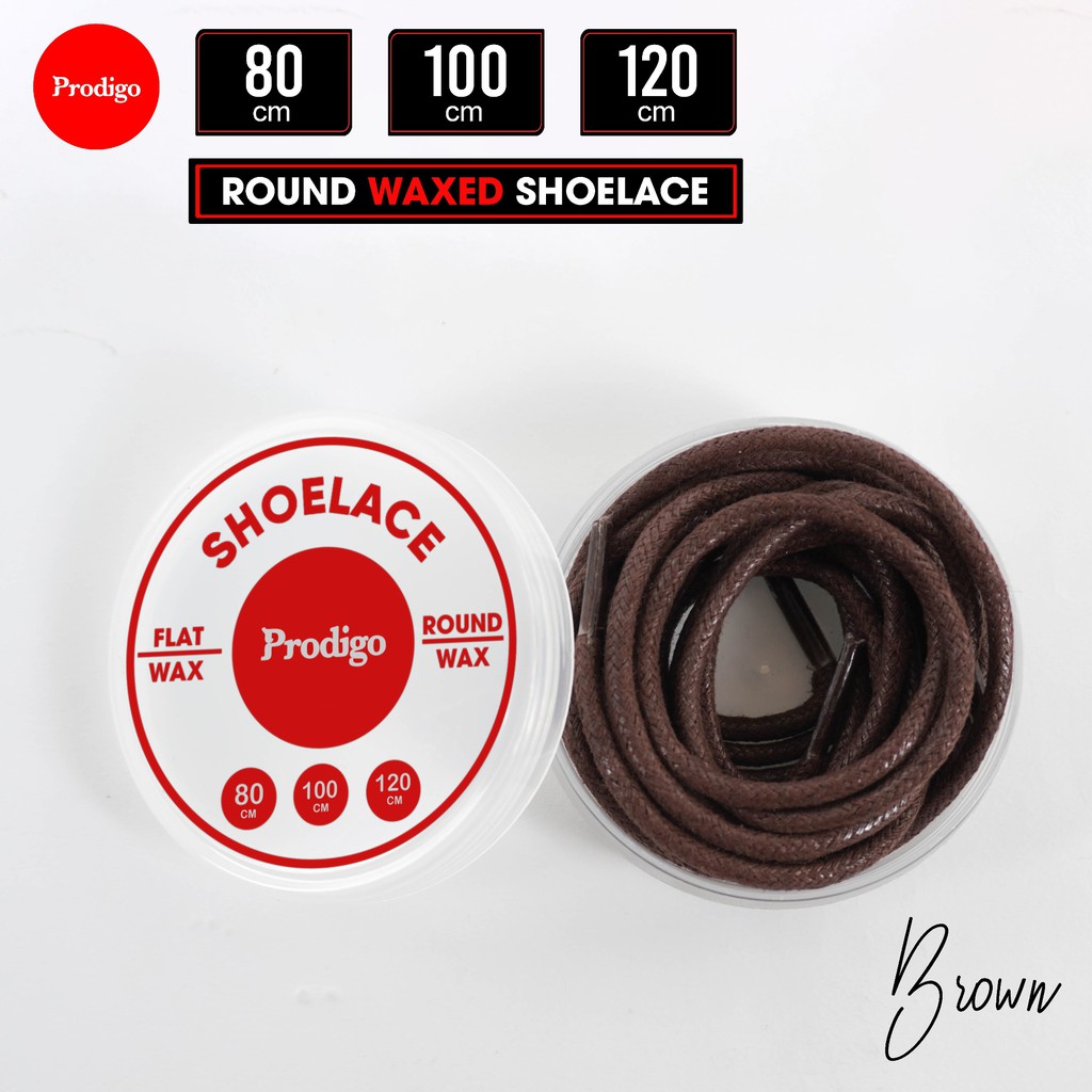 Prodigo * Tali Sepatu Lilin | Waxed shoelaces | Tali Gepeng Pipih Flat hitam putih | Tali lilin bulat Round Hitam coklat  | Flat Shoelace waxed  | Tali hoodie | PREMIUM SHOELACES