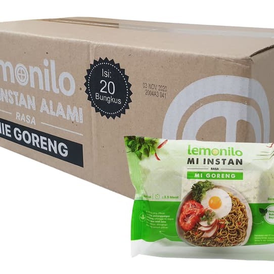 

mie instan dus sehat mie goreng lemonilo (1 dus@ 20 packs) - Best Seller
