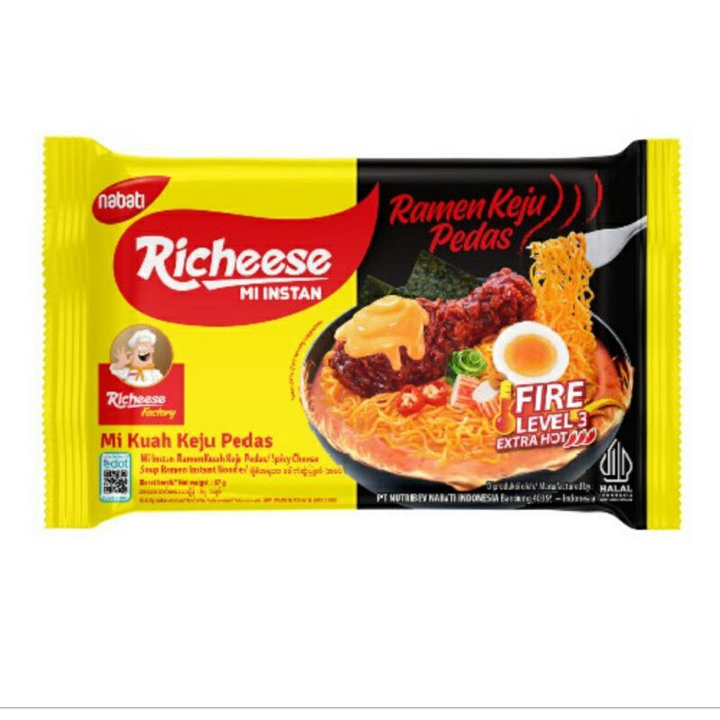 

mie richeese ramen keju level 3 .