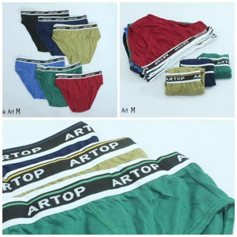 Celana Dalam Pria Artop / CD Pria Katun Melar Polos Murah