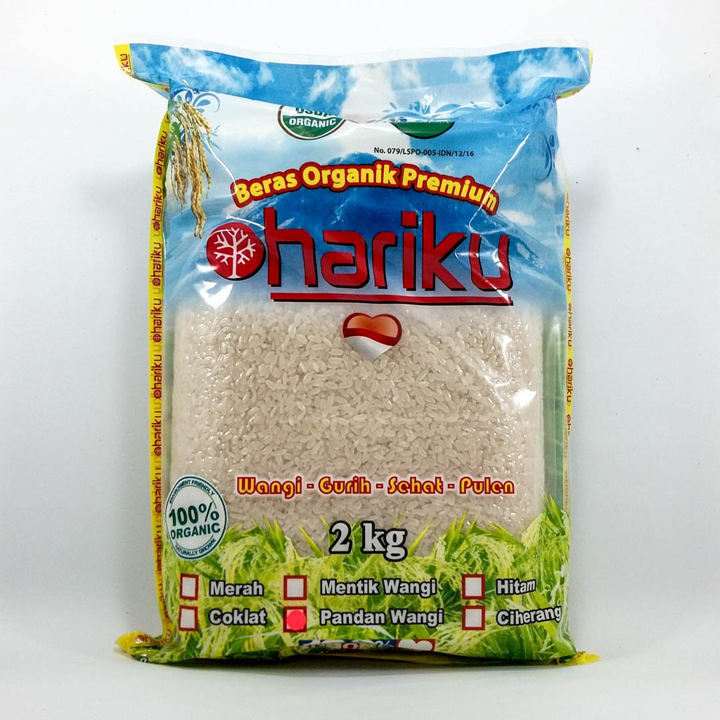 

Hariku Beras Pandan Wangi Organik 2 kg