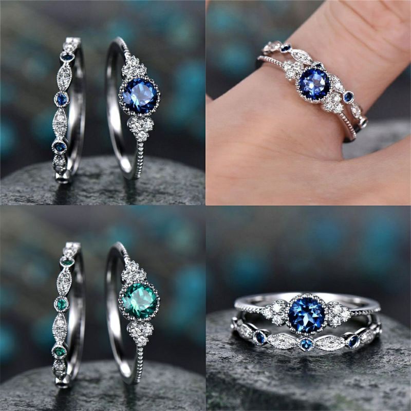 sepasang cincin diamond imitasi