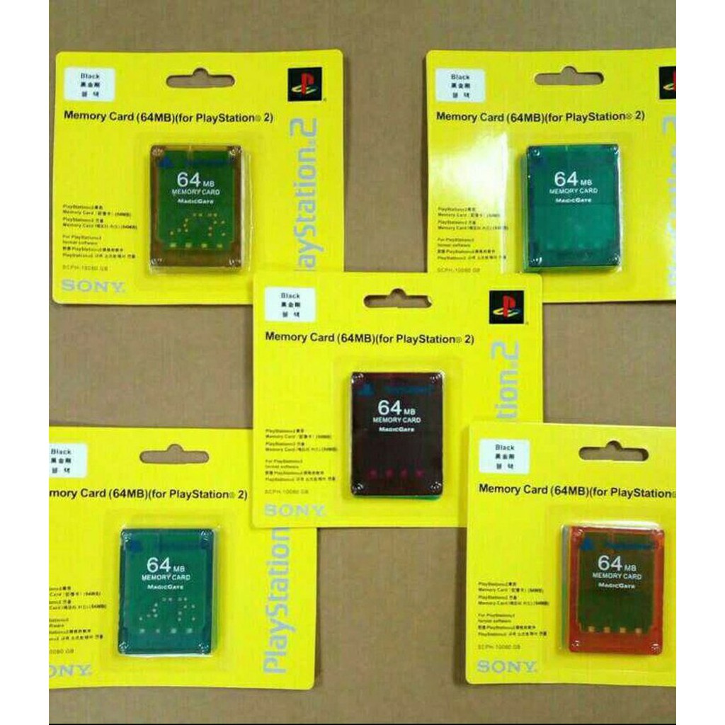 Memory Card Ps2 lampu Transparan 64mb