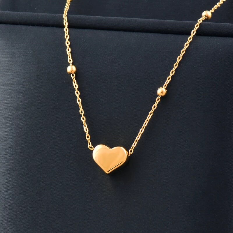 Kalung liontin love titaninum korea anti karat