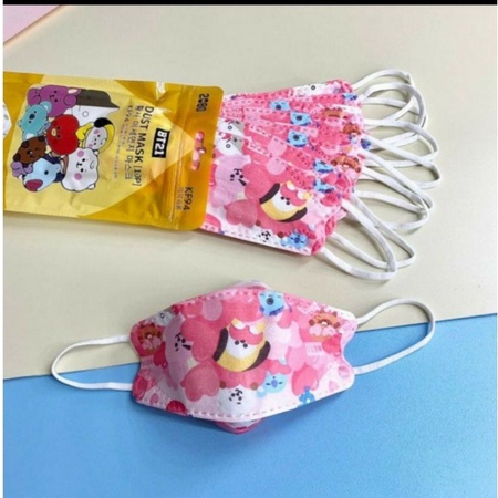 OS Masker KF94 Kids Motif BTS KF94 BT21  Masker KF94 Karakter Anak Motif BT21