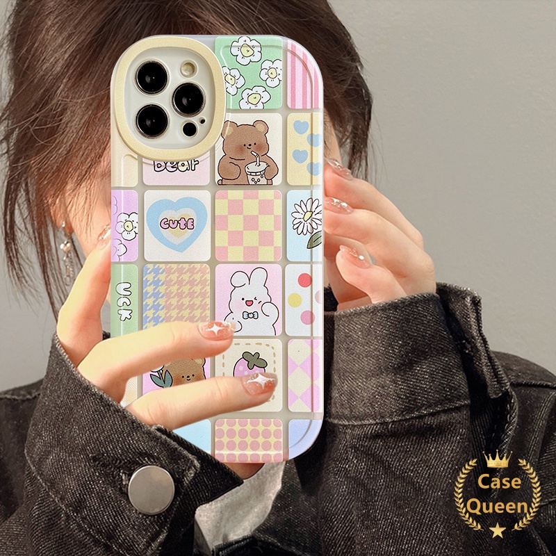 Casing Oppo A57 2022 A95 A96 A15 A76 A5s A74 A12 A16E A3S A31 A16K A5 A9 2020 A54 A55 A53 A33 Reno 7Z A12 A11 4F 5F A6 A11 6k Sarung Bantal Lembut Bentuk Kelinci