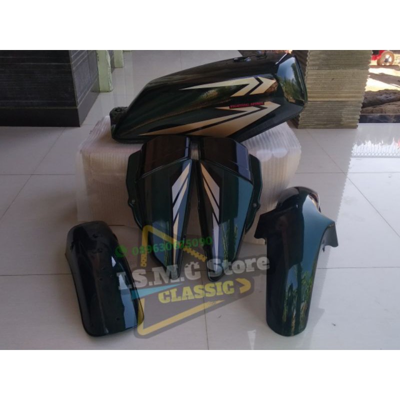 paket body RX king 2002 set warna ijo botol / hijau botol