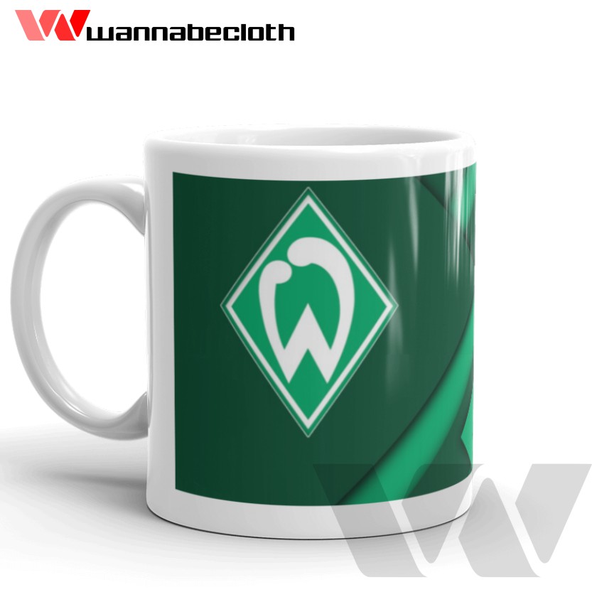 Gelas Werder Bremen Mug Werder Bremen Cangkir Werder Bremen Souvenir Bola Bundesliga Werder Bremen