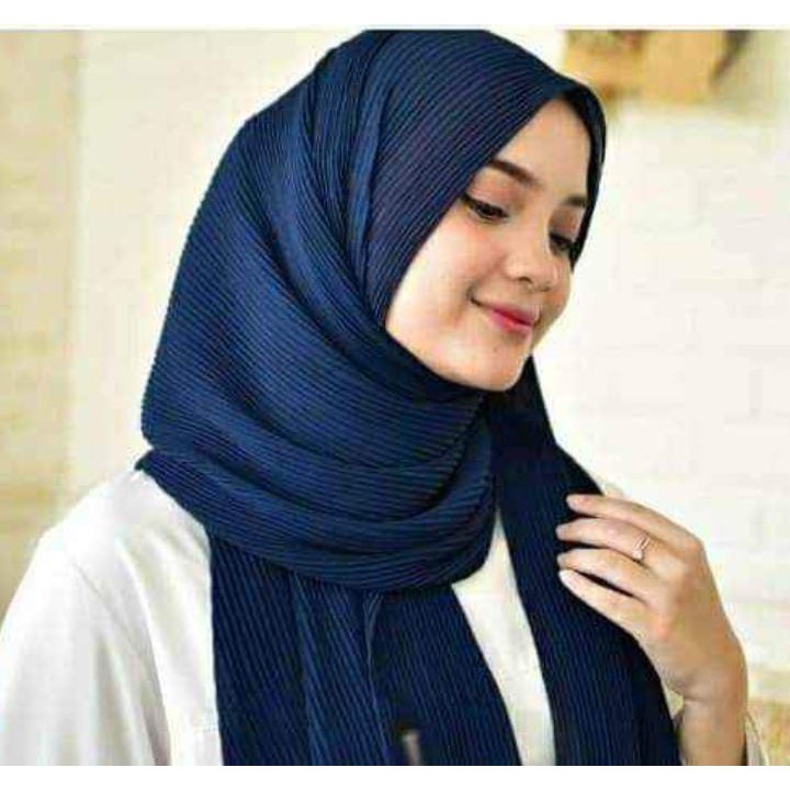 REIRA HIJAB PASHMINA PLIKSET FULL BAHAN CERUTTY BABYDOLL PREMIUM TANPA GARIS TENGAH