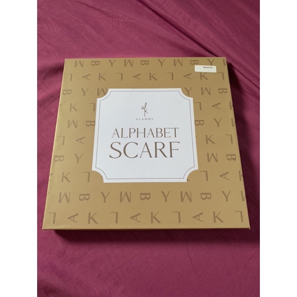 WEARING KLAMBY Alphabet Scarf (BOX ONLY)