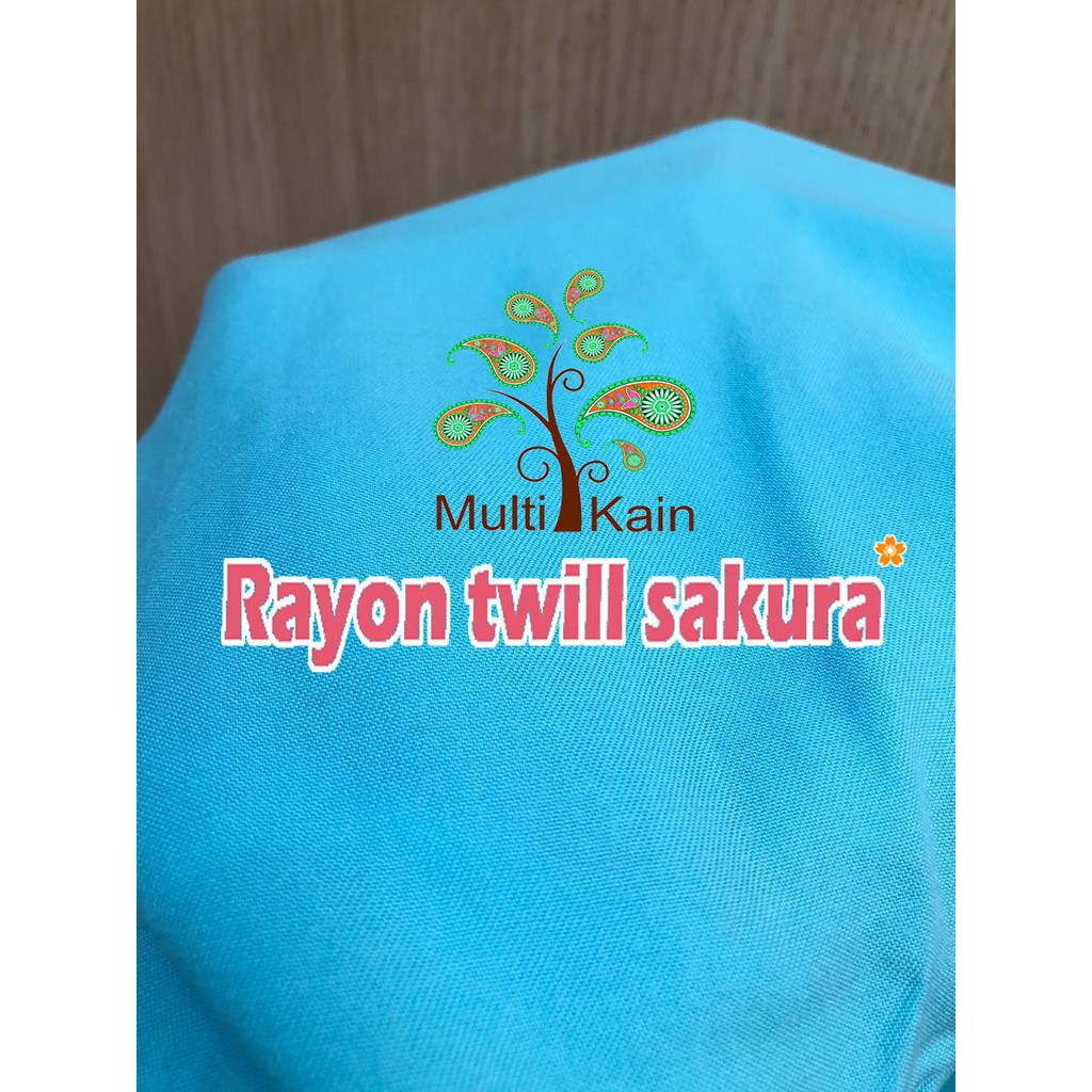 Multi kain rayon twill viscose sakura polos premium