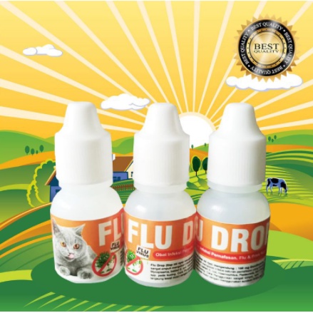 FLU DROP - Obat Flu Kucing Pilek Ngorok Infeksi Pernafasan Kucing MANJUR