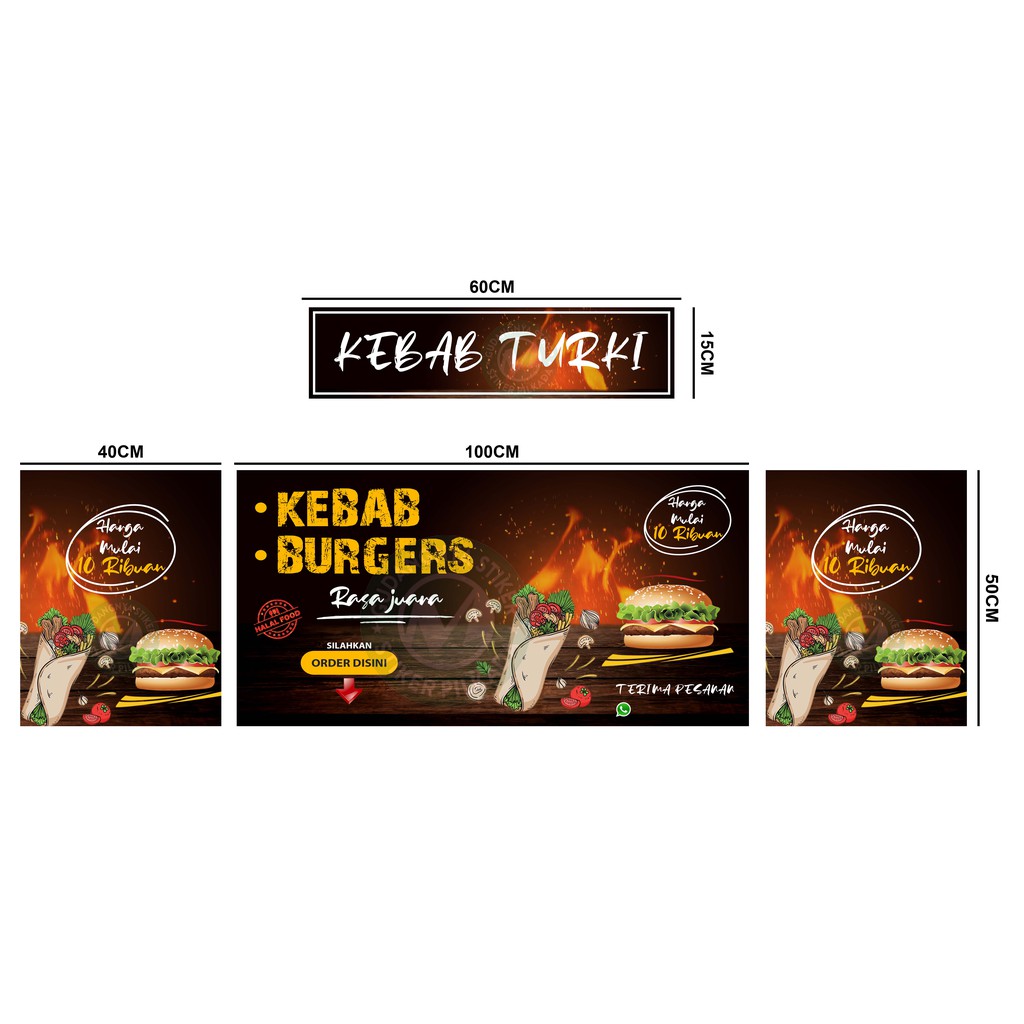 

stiker vinyl kebab ( dijual satu paket )