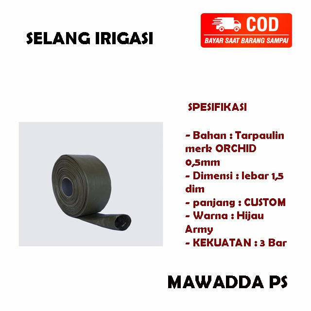 Selang Irigasi Semi Karet TERPAULIN 1,5 Dim