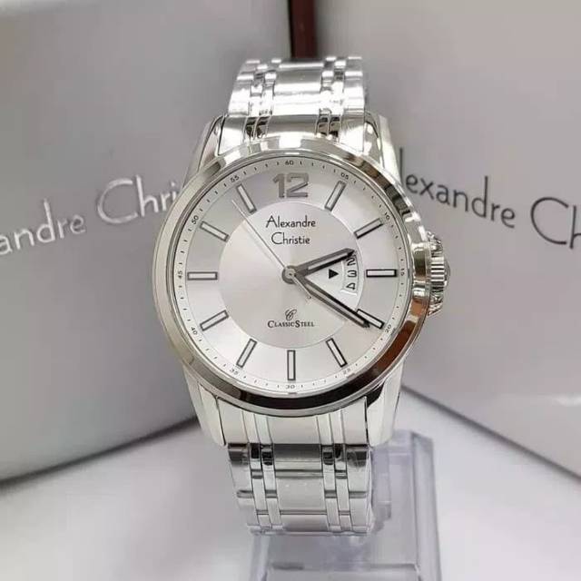 JAM TANGAN PRIA ALEXANDRE CHRISTIE AC 8325 SILVER