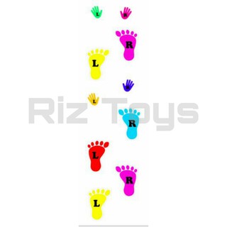 Mainan Edukatif Anak Stiker Lantai Jejak Kaki Dan Tangan Footprint And Handprint Shopee Indonesia