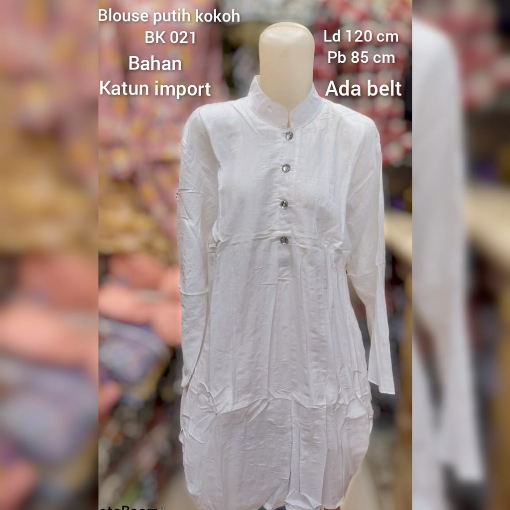 Blus putih jumbo wanita bigsize|Bunkashop