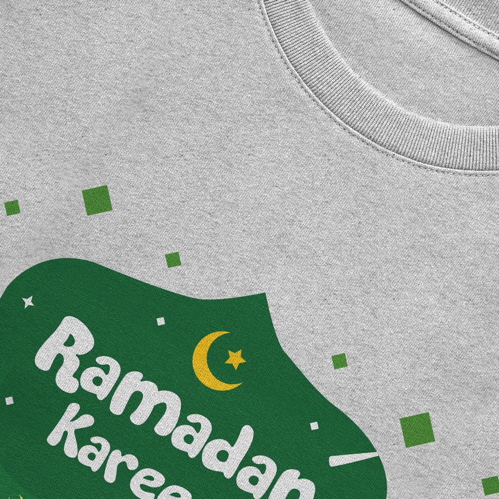 Aitana - Baju Kaos Muslim Lebaran Tema Ramadhan Kareem Ready Bayi Anak Remaja Dewasa Bahan Katun Combed 30s