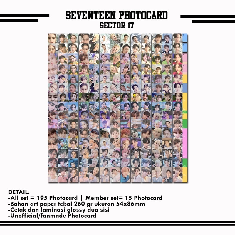 SEVENTEEN SECTOR17 MEMBER SET PHOTOCARD