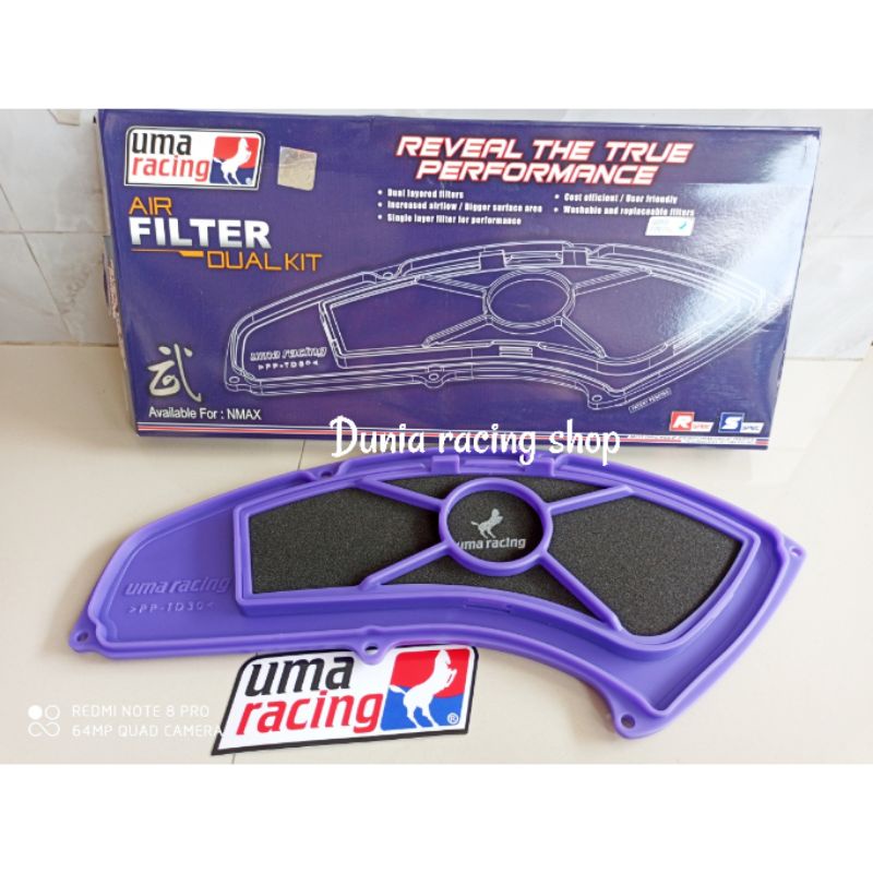 Filter udara Uma racing Aerox Lexi Nmax New Aerox Connected Nmax new PCX CBU Vario 125 Vario 150 Original Uma racing