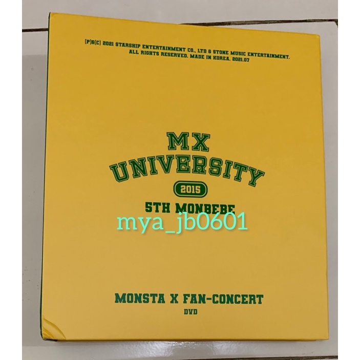 Monsta X fancon mx university dvd