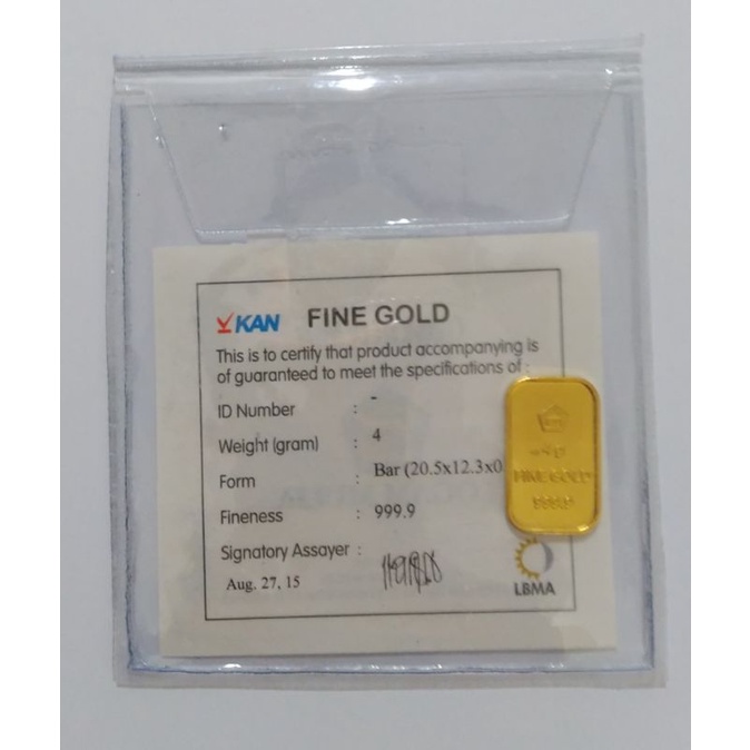 EMAS ANTAM 4 GRAM LOGAM MULIA MODEL LAMA