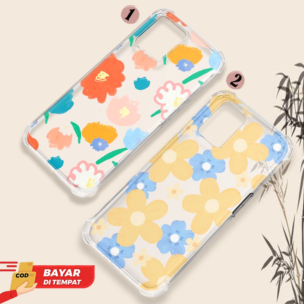 Picks Case Anticrack Softcase Oppo A16E OPPO A5S OPPO A74 4G / A95 OPPO A16 A1K Motif Flowers Case C