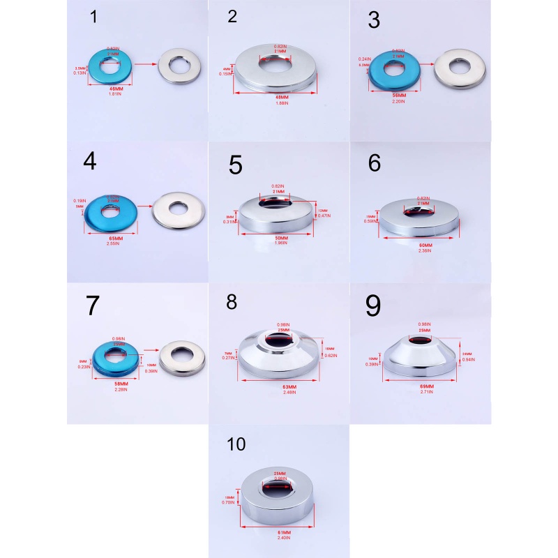 Bt Kran Hias Penutup Dinding Split Flange Untuk Mempercantik, Menutupi Lubang Pipa