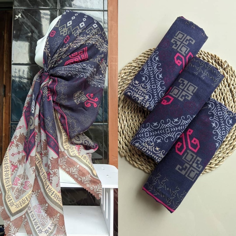 251- 300  Hijab segiempat voal motif-284