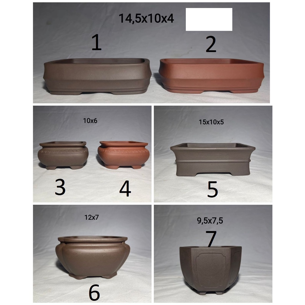 NEW  Pot Keramik Bonsai Bunga Import Murah Berkualitas Model kecil mame