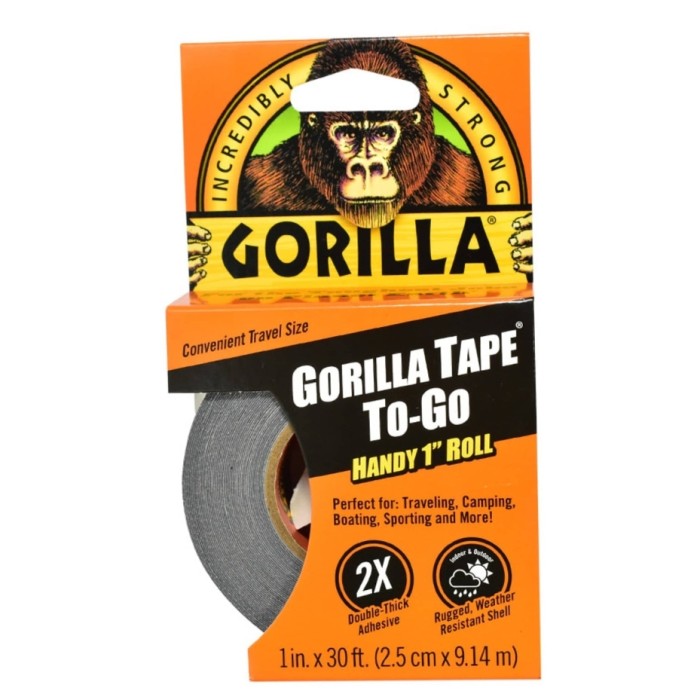 

Isolasi Lakban Kain Gorilla Cloth Tape 3x Strong Handy Roll 2.5 Cm Original