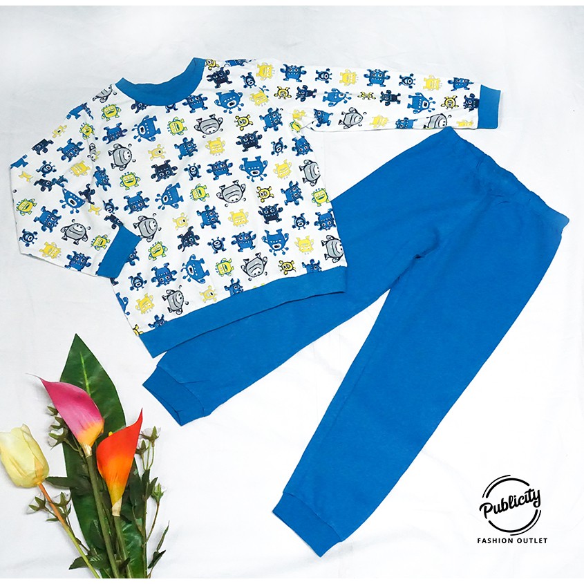 SETELAN BAJU TIDUR OVS ANAK LAKI-LAKI LENGAN PANJANG 6bulan-3tahun ORI