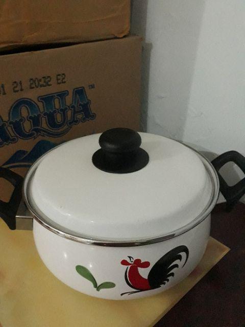 Panci Enamel Ayam Jago 20cm - Panci Enamel Murah - Panci Kukuruyuk