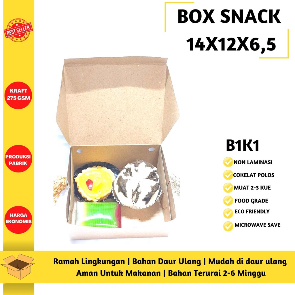 Box Snack Dus Kue Snack Box 14x12 (B1K1-14X12X6.5 Cm)