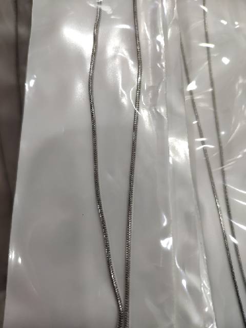 [BEST SELLER] kalung titanium warna silver model bulat