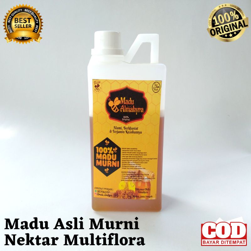 

Madu Multiflora Asli 1 KG . 100% Murni Pure Raw Honey Almahyra . Tanpa Proses Tanpa Campuran Apapun . Kudus Jawa Tengah Timur Barat .