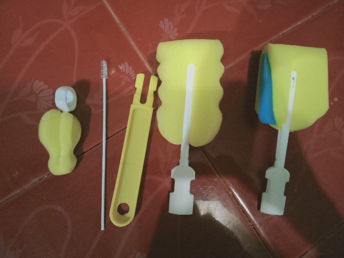 [bayar Di Tempat]5pcs / Set Sikat Pembersih Botol Susu Bahan Stainless Steel